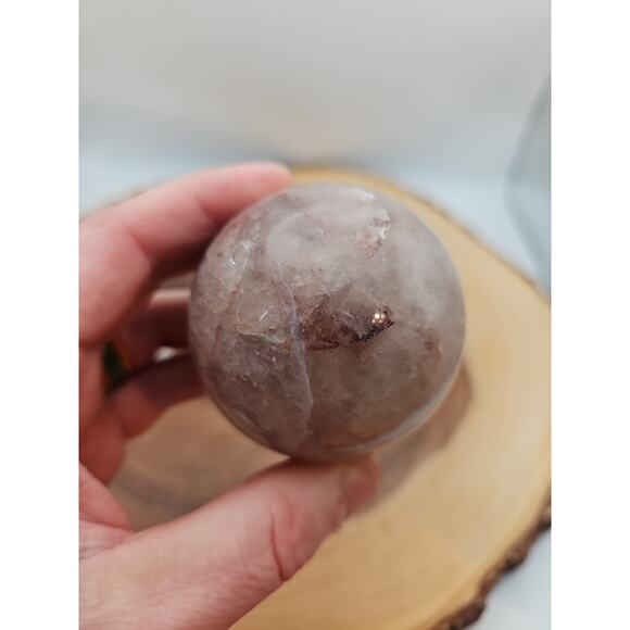 Fire Quartz Crystal Sphere 55-60mm W/stand 1 Each - Picture 6 of 13